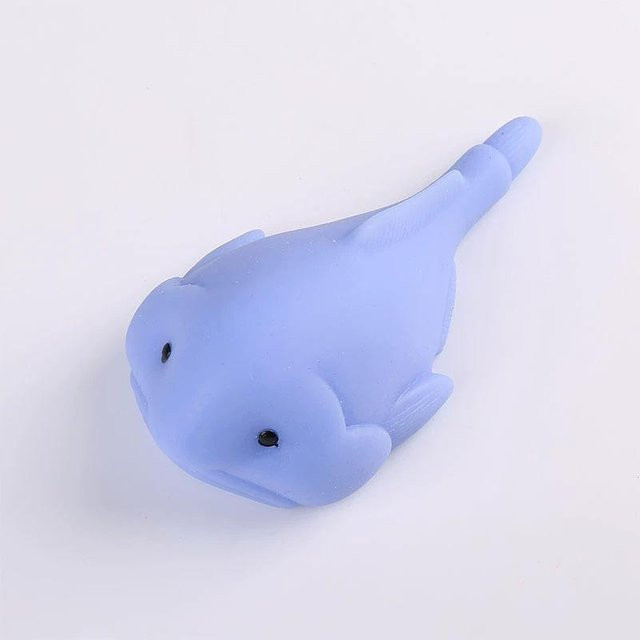 Fashnics Blobfisch-Quetschspielzeug, sensorisches Tier, blau, 1-teiliges Set - Bild 1