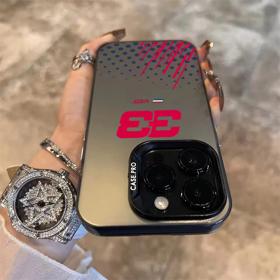M-Maxs V-Verstappen F1 33 Handyhülle für iPhone 11 bis 16 Pro Max, Aurora Laser Design, Mehrfarbig, stoßfestes Cover - Bild 2