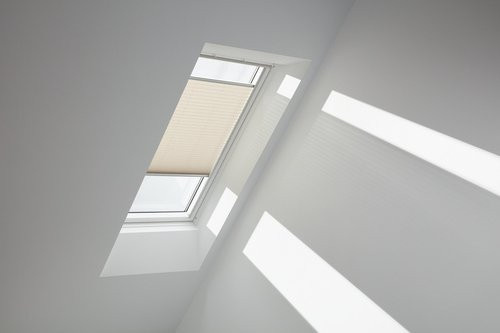 Velux Plissee in Beige, semi-transparentes Textil mit Montagematerial - Bild 1