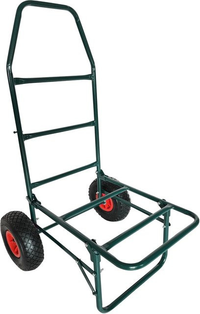 Klappbarer Transportwagen von Relaxdays aus Stahl in Grün B/T/H: 102 x 50 x 37 cm - Bild 1
