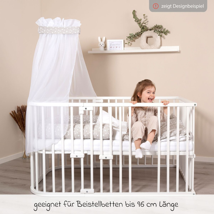 Babybay Moskitoschutz und Himmel für Beistellbetten bis 96 cm Länge, Weiß - Bild 2