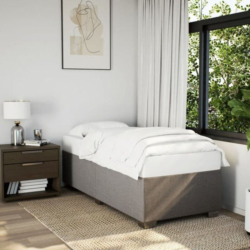 Polsterbett vidaxl in Taupe Meliert aus Stoff und Holzwerkstoff B/T/H: 90 x 190 cm ohne Matratze - Bild 1