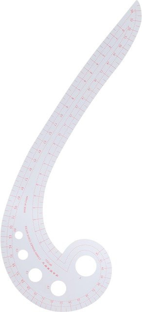 Shoemst Multifunktionales Gradierlineal als Schneidewerkzeug für die Kleiderherstellung in Weiß - Bild 1