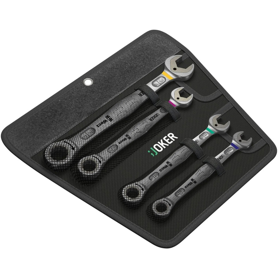 Wera Joker Ring-Maulschlüssel-Satz 4-teilig metrisch 8-32mm aus Chrom-Molybdän-Stahl - Bild 2