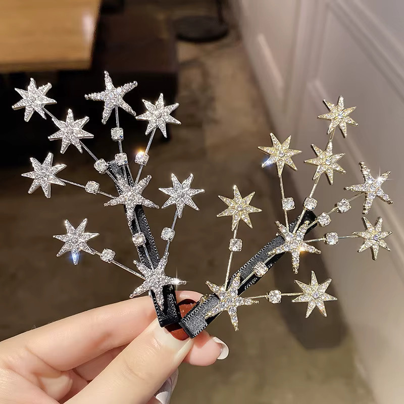 Star Trading Haarclip, Stern, Gold silber Farbe, Damen - Bild 3