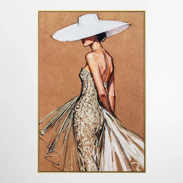 ArtUniverse Leinwandbild A Touch Of Elegance Abstract Modern in Beige und Braun, B: 82,5 cm, H: 122,5 cm - Bild 1