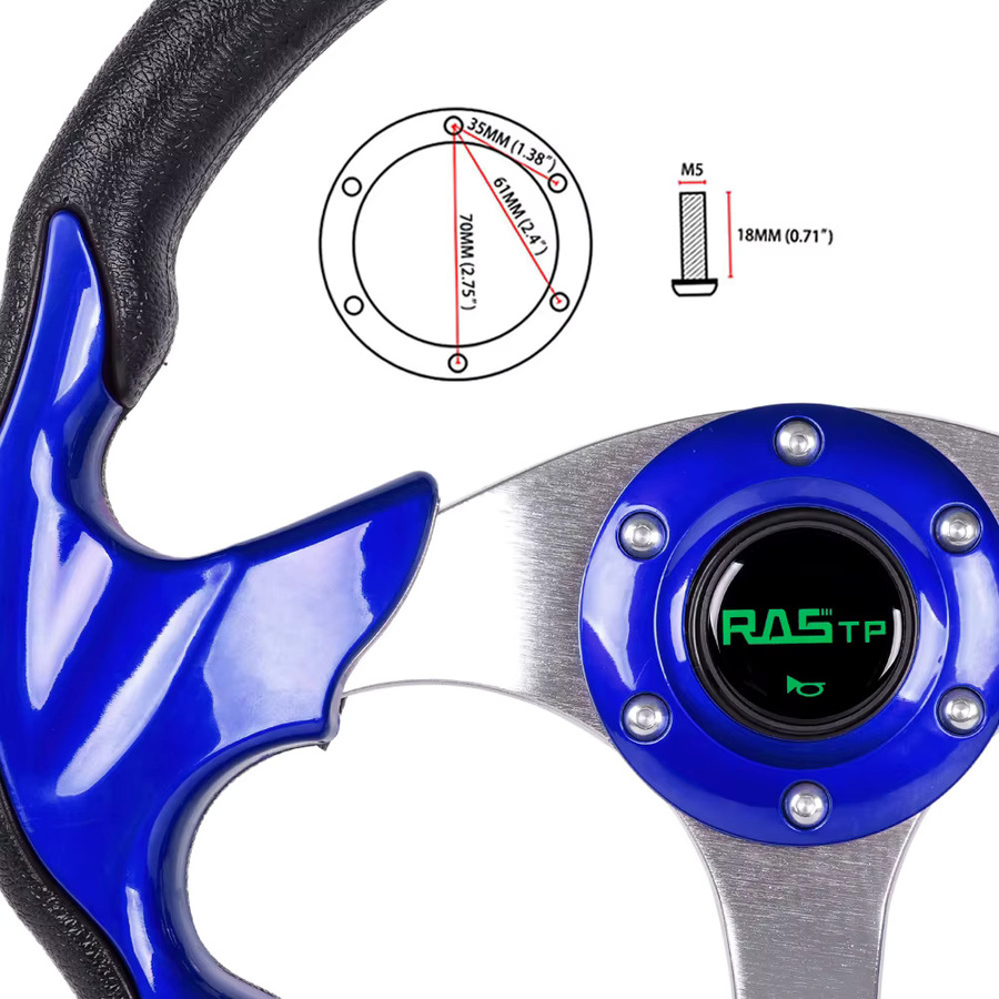 Bartoo Racing Drift Lenkrad aus Carbon Faser mit Logo, 320 mm Durchmesser, STW031 - Bild 5