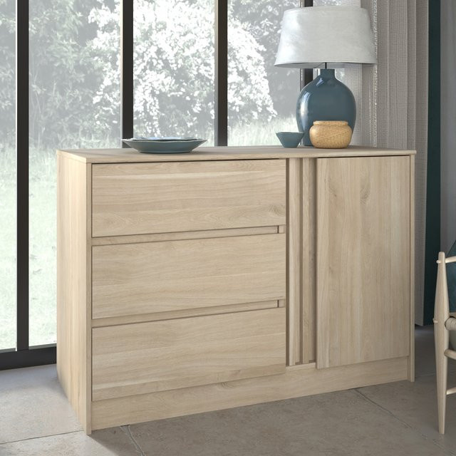 Parisot Sideboard Escale 5 in Japanische-Eiche und Beige mit modernem Design - Bild 1