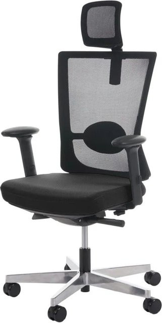 Ergonomischer Bürostuhl MERRYFAIR Karlstad in Schwarz mit Kopfstütze und Sitzhöhentenverstellung - Bild 2
