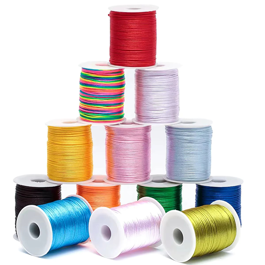 Satin Nylon Schnur, bunte Seide, 1,5 m, Unisex - Bild 3