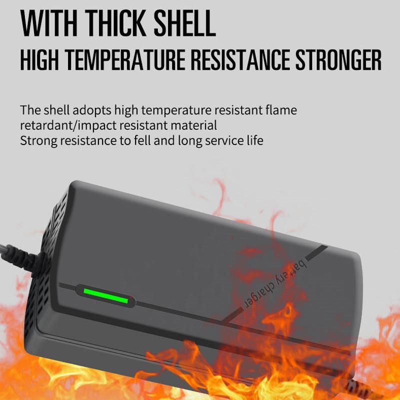 MAOZUA01 Intelligentes Lithium-Ionen Akku-Pack Ladegerät mit Lüfter und EU-Stecker, Schwarz - Bild 6