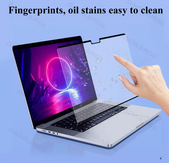 Magnetischer HD-Bildschirmschutz für Apple MacBook Air 13 und MacBook Pro 13 14 15 16, transparent - Bild 1