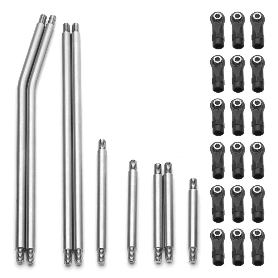 RS RC LCG Trägerrahmen Edelstahlgestänge Verbindungsstange Zugstange, Chassis Kit, Metall - Bild 3