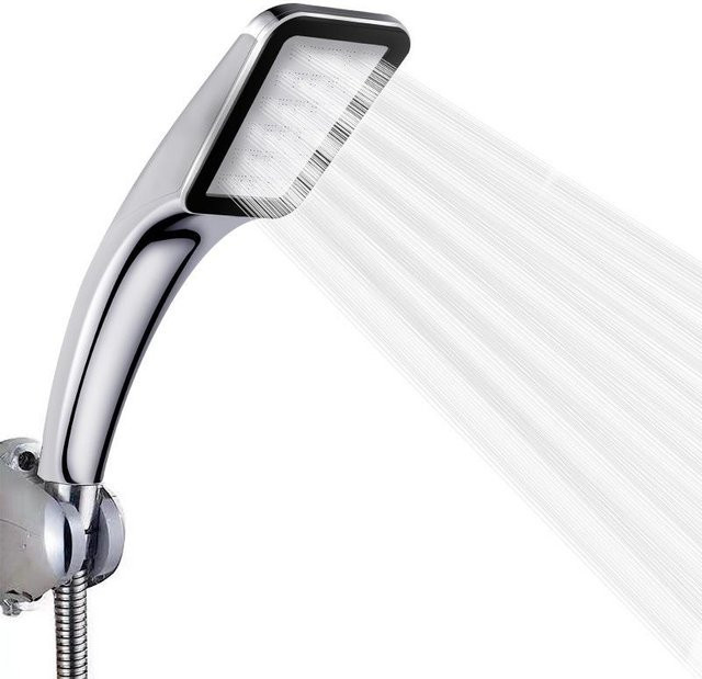 Aloisia Regenduschkopf rechteckig in Silber mit 300 Löchern, wassersparend und mit Massagefunktion, B/T/H: 22,0 x 22,0 x 7,0 cm - Bild 1