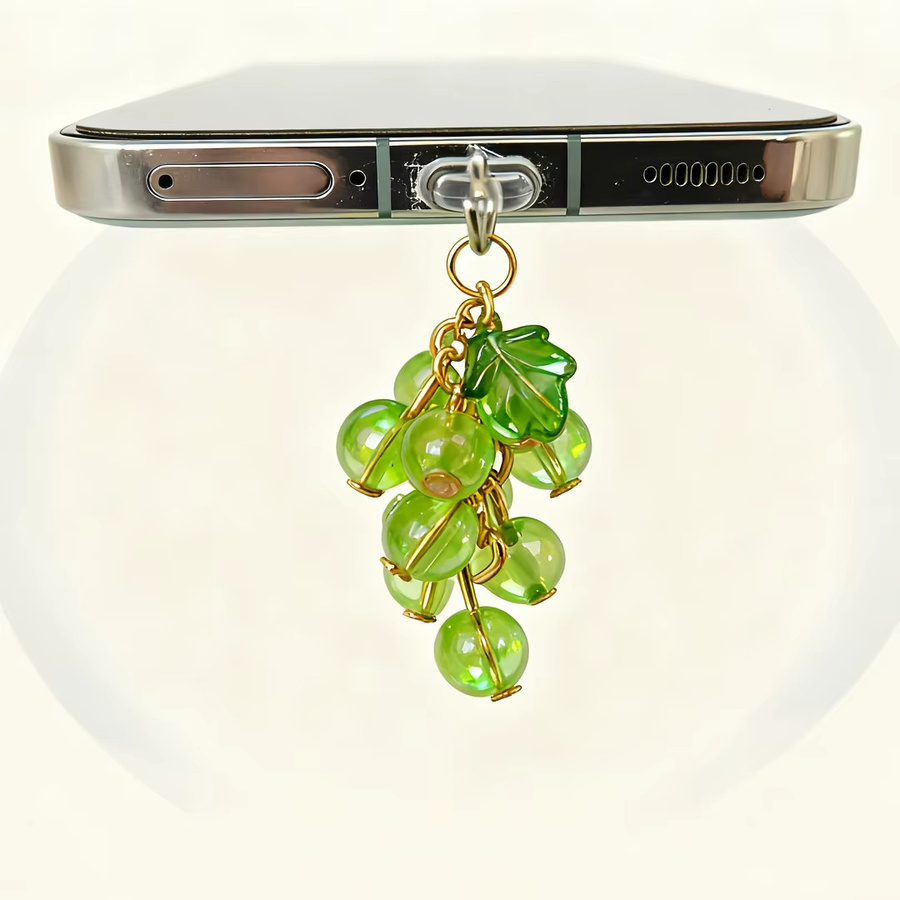 Universeller Handy-Staubstopper mit Frucht-Motiven in Multicolour als dekorativer Staubschutz-Anhänger - Bild 3