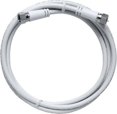 Axing SAT Anschlusskabel mit 1x F-Stecker auf 1x F-Stecker, 3,50 m, 85 dB, Weiß - Bild 1