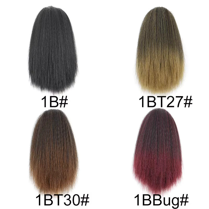 Synthetische kurze Yaki Haarverlängerung Pferdeschwanz, Schwarz, Damen - Bild 2