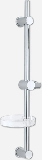 Euroshowers Brausestange FlowFlexi in Chrom und Weiß, Wandmontage, Höhe: 75 cm, Durchmesser: 22 mm - Bild 1