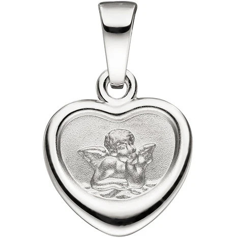 Colfem Anhänger Herz Schutzengel, 925 Silber, Unisex - Bild 1