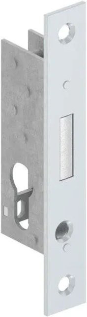 FeNau Rohrrahmen-Riegelschloss aus Zinkdruckguss in Silber mit 22mm Dornmaß für Profilzylinder - Bild 1