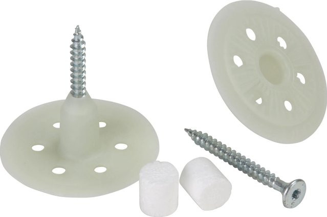 ejotherm STR-H Schraubbefestiger für Holz, verzinkter Stahl, Weiß, Länge: 120 mm - Bild 1
