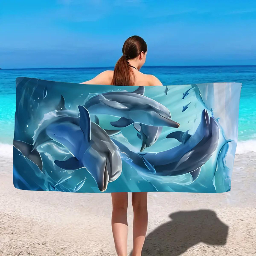 Saugfähiges Strandtuch mit Tierprint aus Mikrofasera, Breite: 30 cm, Höhe: 60 cm - Bild 2