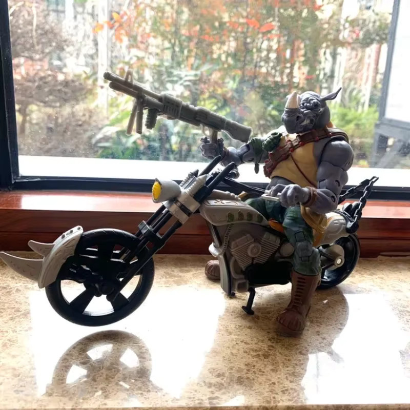 Bandai Teenage Mutant Ninja Turtles Bebop Rocksteady Splinter Motorrad Actionfiguren - Bild 3