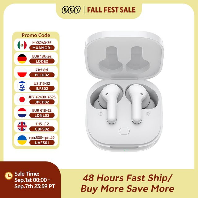 QCY T13 True Wireless Bluetooth 5.1 In-Ear Kopfhörer mit 7,2 mm Treibern, 4 Mikrofonen für HD-Anrufe und 40 Stunden Akkulaufzeit - Bild 1