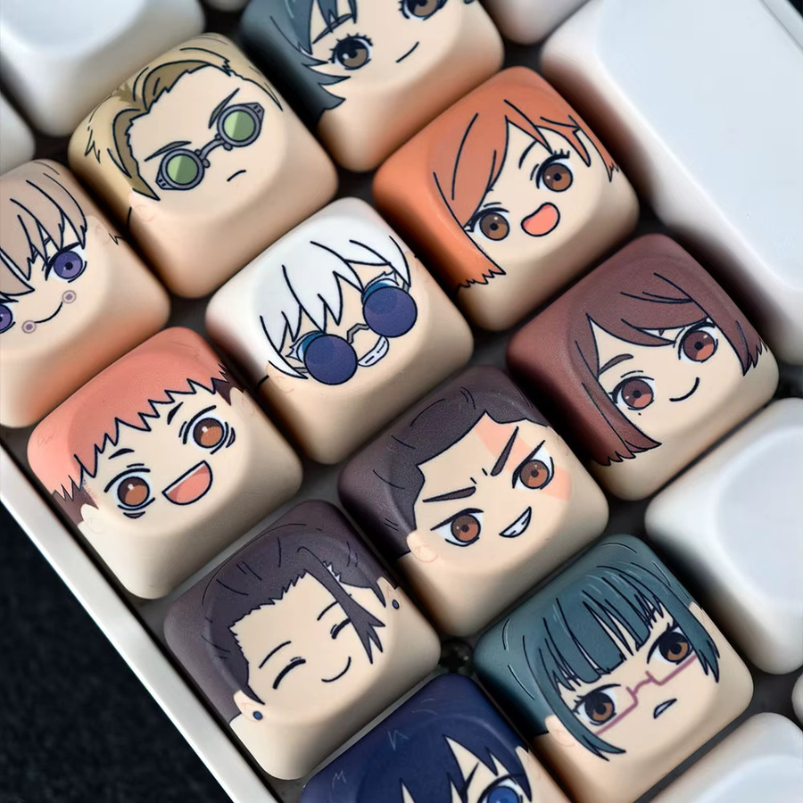 MAIMOOO Jujutsu Kaisen Tastenkappen im MOA-Profil, 11er Set, PBT Material, bunte Anime-Charakter Tastenkappen für deine mechanische Tastatur - Bild 2