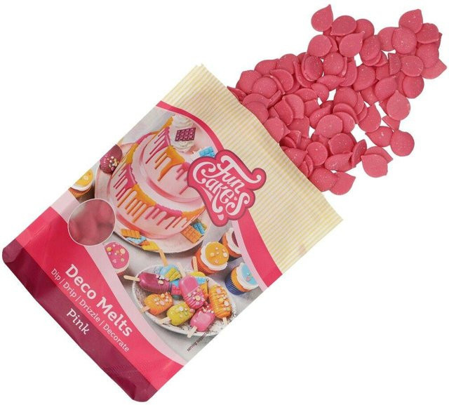FunCakes Deco Melts Rosa Schokoladen-Pastillen 250 g - Bild 1