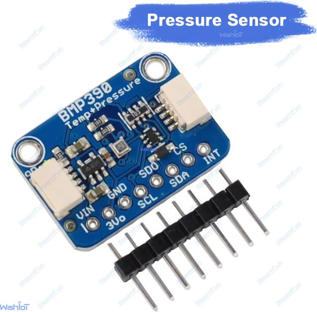 wishiot BMP390 Präzisions-Höhen- und Barometerdrucksensor Breakout-Modul in Blau für Arduino - Bild 1