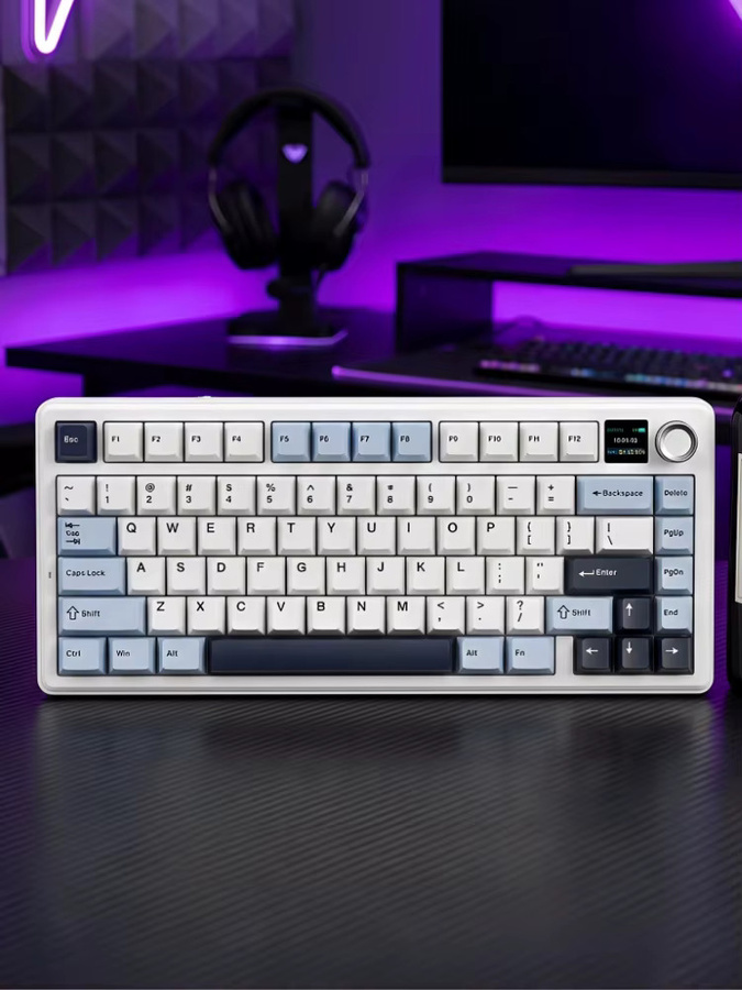 AULA F75 Max Mechanische Gaming-Tastatur mit TFT-Bildschirm und Drehregler, Kabellos via Bluetooth oder 2,4GHz sowie Kabelgebunden, 81 Tasten - Bild 5