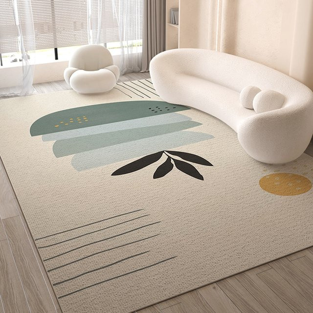 VIKAMA Teppich für Wohnzimmer und Schlafzimmer, modern, rechteckig, Microfaser, schmutzabweisend, Mehrfarbig, B/T: 120 x 80 cm - Bild 1