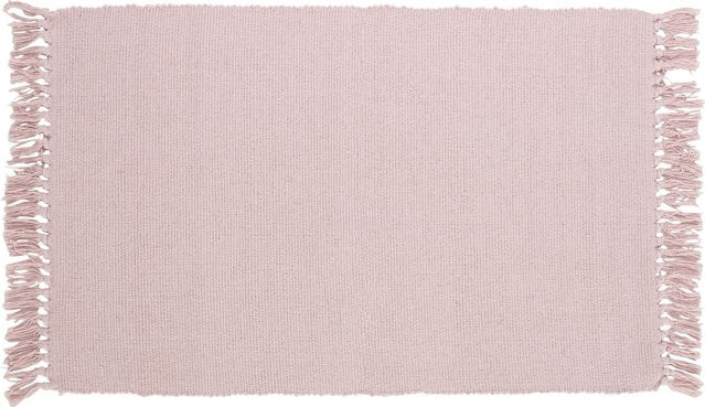 OBI Baumwoll Teppich Uni Altrosa mit Fransen B: 50 cm, T: 80 cm - Bild 1