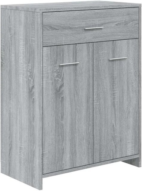 vidaXL Badezimmerschrank in Grau Sonoma aus Holzwerkstoff, B/T/H: 60 x 33 x 80 cm - Bild 1