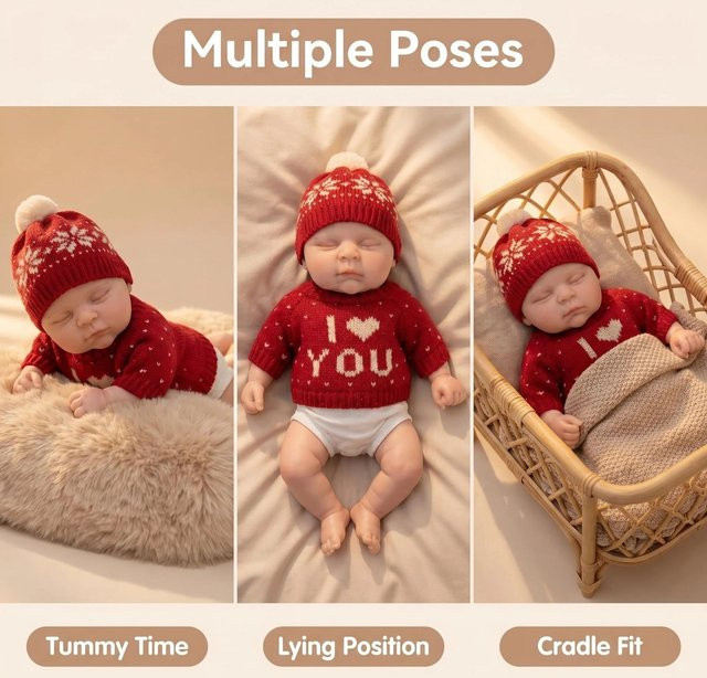 NPK Reborn-Babypuppe Peaches, 12 Zoll, Silikon - Bild 1