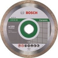 Bosch Diamanttrennscheibe Standard for Ceramic, Farbe: Silber, Durchmesser: 150 mm, Bohrung: 22,23 mm, Dicke: 1,6 mm, Breite: 7 mm - Bild 1