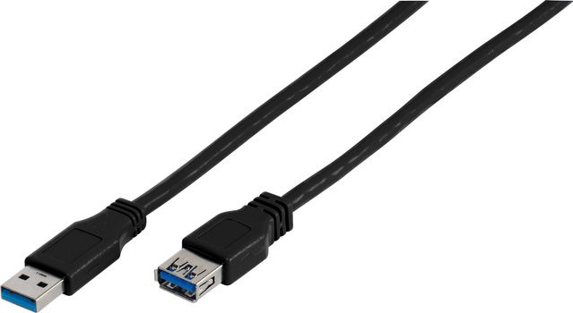 Vivanco USB 3.1 Gen.1 Verlängerung USB-A Stecker auf USB-A Buchse, Schwarz, 3 m - Bild 1