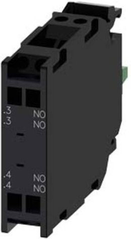 Siemens Kontaktmodul 3SU1400-1AA10-3NA0 mit 2 Schließern in Schwarz aus Kunststoff - Bild 1