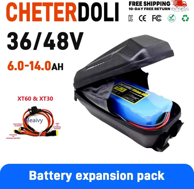 Xiaomi ESSENTIAL Extra Batterie-Upgrade mit Batterietasche für M365, PRO, PRO2, 1S und Mi3, 12Ah, Schwarz - Bild 1