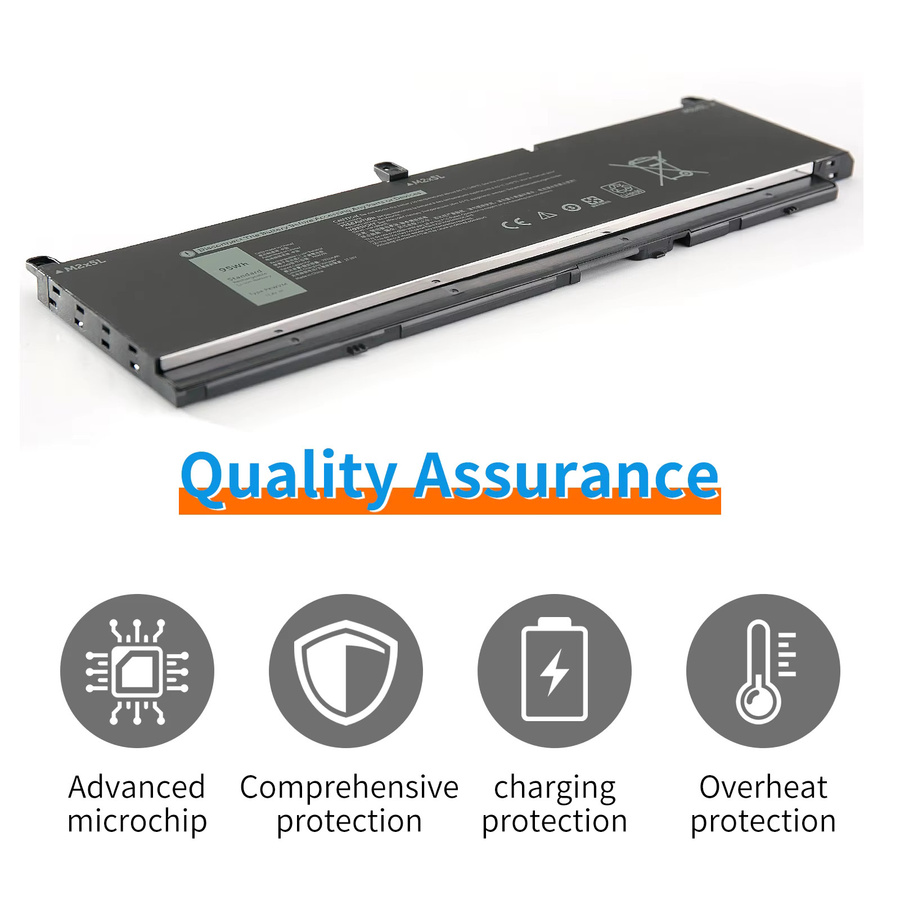 Dell Laptop-Akku 95Wh Li-Ion Pack in Schwarz für Precision 7550 7560 7750 7760 Serie - Bild 2