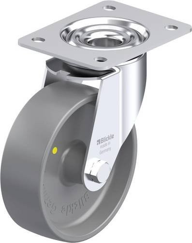Blickle Stahlblech-Lenkrolle LE-PO 150G-ELS in Grau, Rad-Durchmesser: 150 mm, Tragfähigkeit: 300 kg - Bild 1