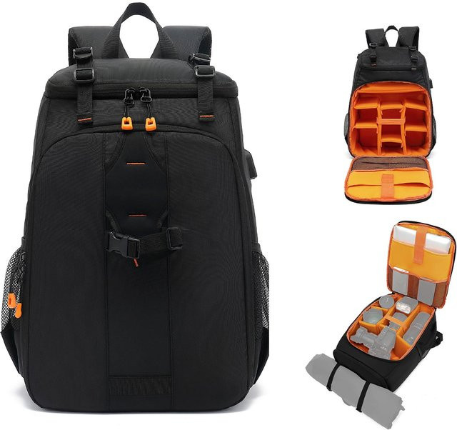 Andoer Kamera Rucksack wasserbeständig in Schwarz mit großer Kapazität und Fallschutz für deine Fotografie - Bild 1