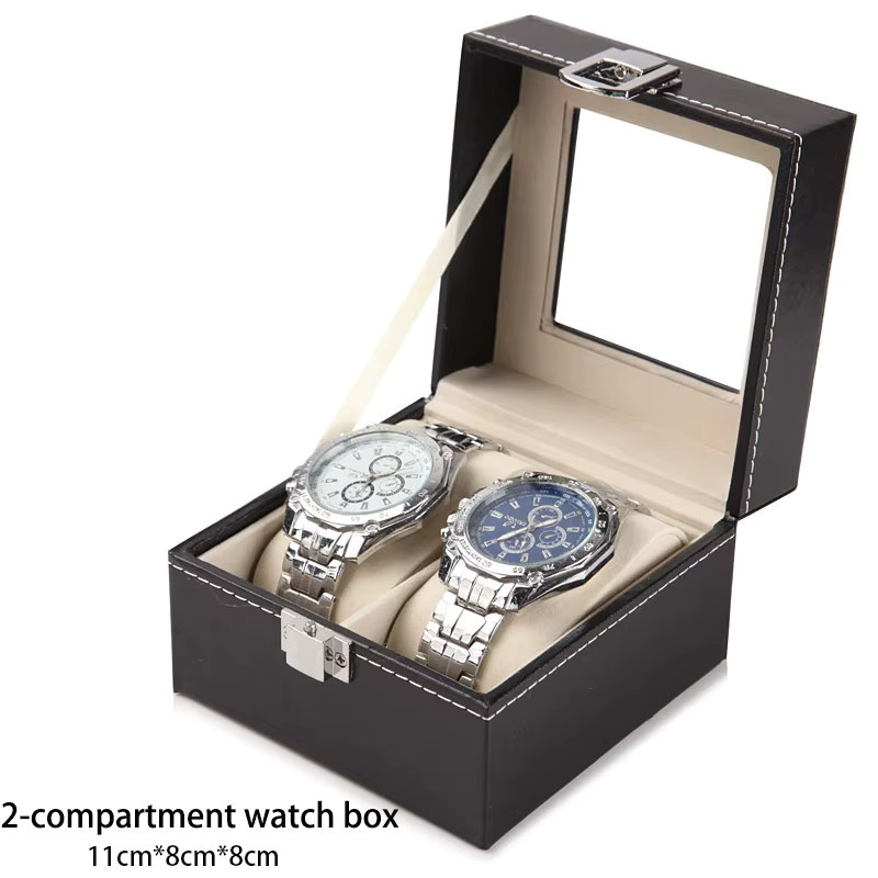 OAKCHARM Uhrenbox PU-Leder, Glasdeckel, Herren - Bild 3
