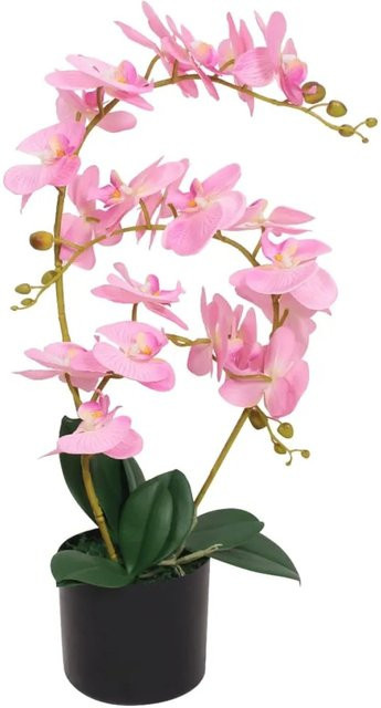 furnicato Künstliche Orchidee in Rosa mit Kunststofftopf, Höhe: 65 cm - Bild 1