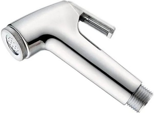 Flexibler Bidet-Handbrause Sprüher mit Schlauch in Chrom-Optik für das Badezimmer - Bild 1