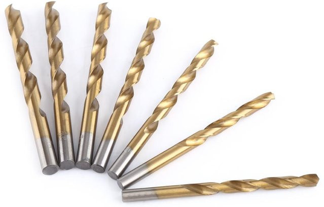 19-teiliges Fishine HSS Titanbeschichtetes Spiralbohrer-Set in Gold mit Geradschaft aus Edelstahl, Länge: 110 mm - Bild 1