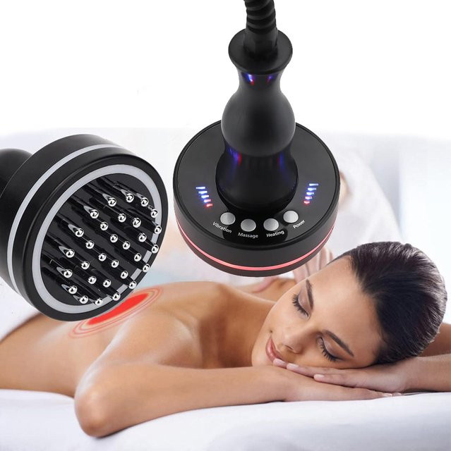 VamsLuna Elektrischer Körpermassager mit Mikrostrom & Wärmefunktion, Schwarz, Unisex - Bild 1