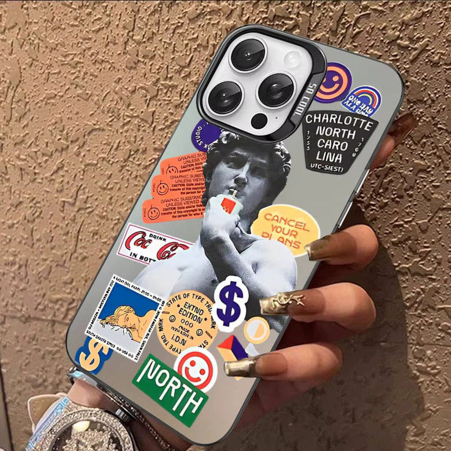 Matte David Mona Lisa Angel Eyes Handyhülle für dein iPhone (iPhone 16 bis iPhone 7 Plus) in Multicolour - Bild 4