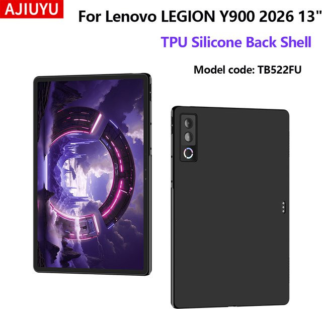 Stoßfeste TPU-Silikon Schutzhülle in Schwarz für Lenovo Legion Y900 13 Zoll (2026) Tablet TB522FU - Bild 1